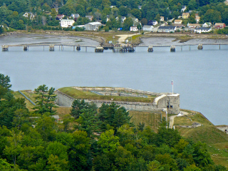 Fort Knox (foreground), Bucksport, ME (background), View North