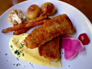 Panko Breaded Haddock, Dinner, Rogue Café