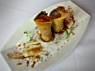 Mushroom spring rolls