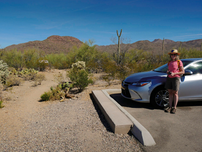 Parking lot/trailhead for Brown Mountain