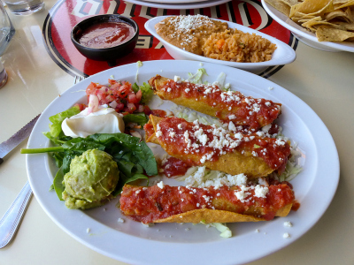 Chicken flautas at El Charro