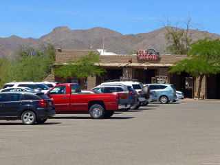 View of the “Old Tucson” theme park from the benchmark location