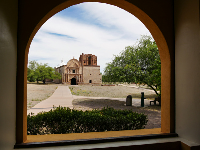 View of the mission church at Tumacacori