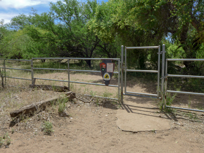 Gate along the Anza Trail at the park boundary