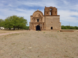 Looking N toward the mission church