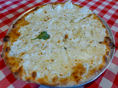 White pizza with garlic at Grimaldi's!