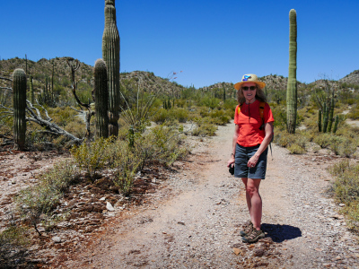 Zhanna along the trail to Baker Mine