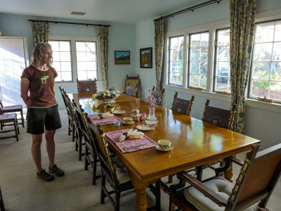 The dining room at the Guest House Inn
