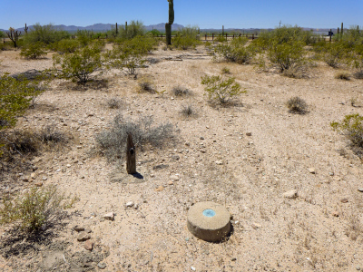 NGS benchmark disk J 308 along Puerto Blanco Drive