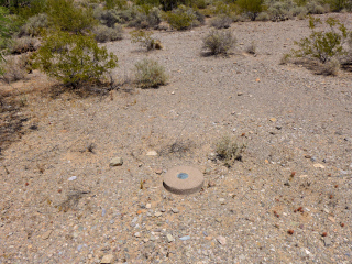 Eyelevel view of the disk in the monument