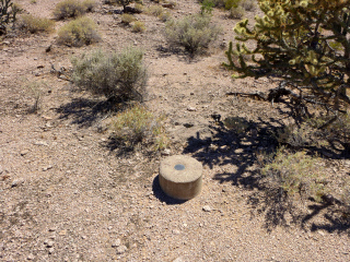 Eyelevel view of the disk on the monument