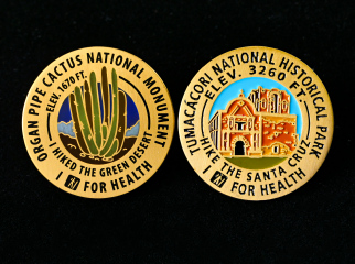 We earned these medals on our hikes in Organ Pipe N.M. and Tumacacori.