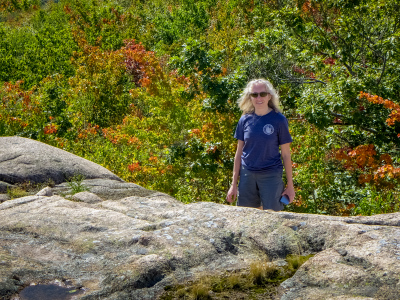 Zhanna heads off to look for more trails!
