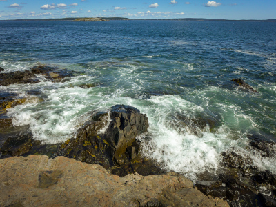 Colors and textures, rock and sea