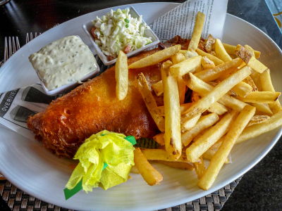 Fish & chips at Paddy's