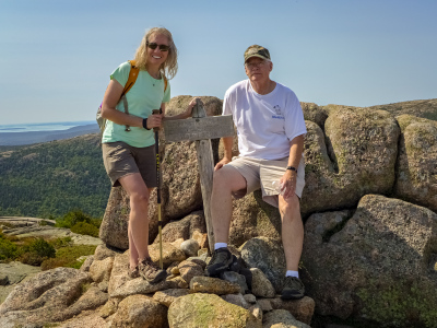 Zhanna and Dad at the summit