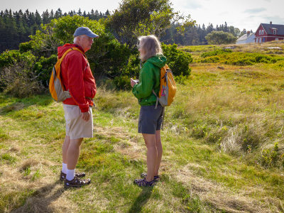 Dad and Zhanna on Baker Island