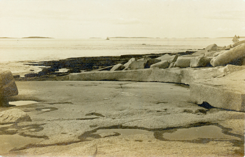 Baker Island “Dance Floor” in an early postcard