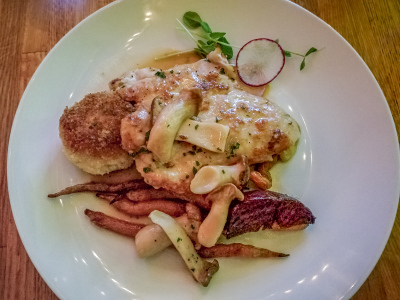 Pork loin with wild mushrooms