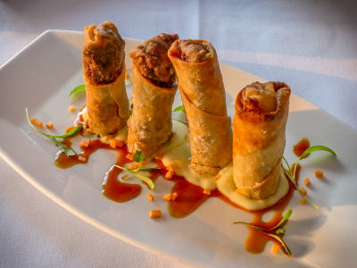 Mushroom spring rolls