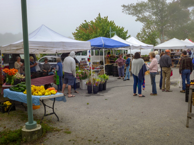 Seasonal farmers' market in Bar Harbor