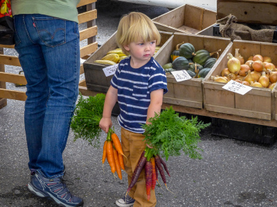 Farmers' market scene