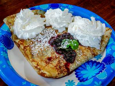 Blueberry crepe