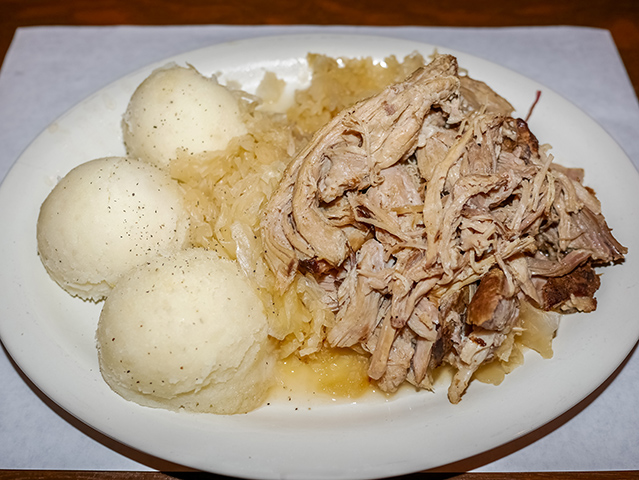 Dad's pork & sauerkraut at Point Phillips Hotel