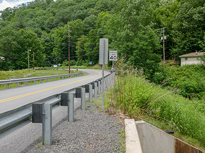 Looking N along Crystal Lake Road