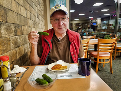 Rein’s famous Dill Pickles and Potato Pancakes