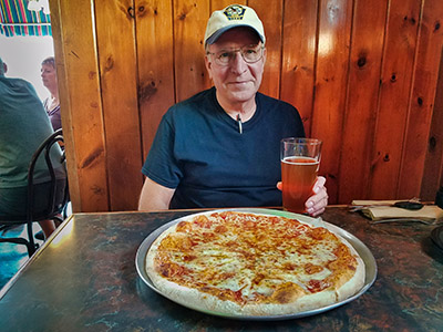 Another long-anticipated first for the season: pizza at Rosalie’s