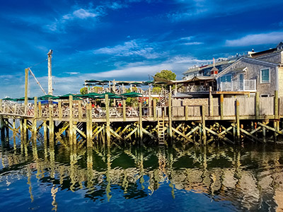 Sunset, too, is very peaceful and colorful down by the waterfront.