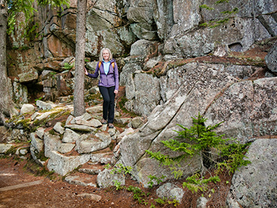 Zhanna pauses at a spot that looks like it belongs in a fairytale.