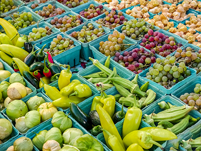 All sorts of veggies and fruits.