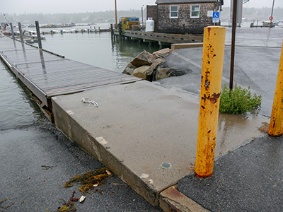 Eyelevel view of the disk on the concrete pad