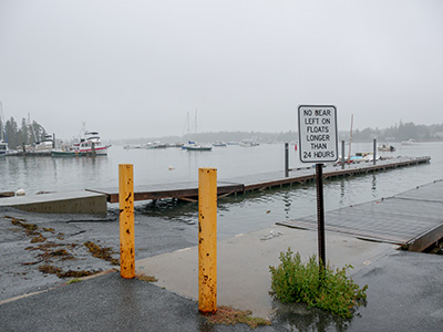 Looking NE toward the boat ramp