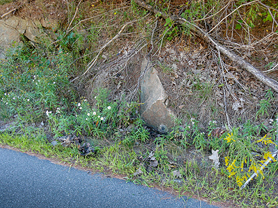 Eyelevel view of the disk on the triangular-faced outcrop