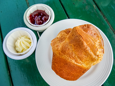 The popovers arrive quickly and, wow, were we craving them!