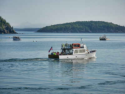 Winter Harbor ferry makes its first run of the day