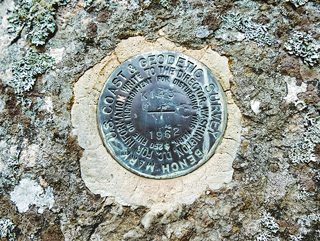 NGS Benchmark K 145 (established in 1962), near Seal Cove Pond