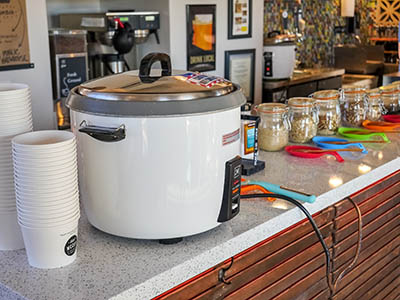 The oats are steaming hot!