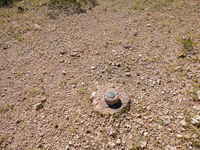 Eyelevel view of the disk in concrete