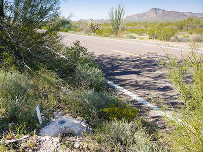 Looking W across Route 85