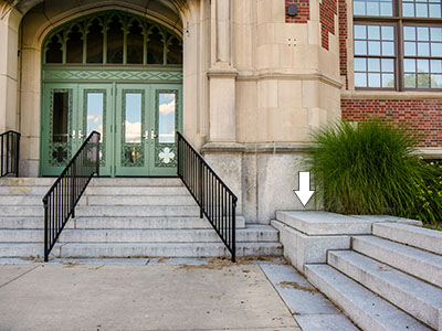 View NW from the entrance