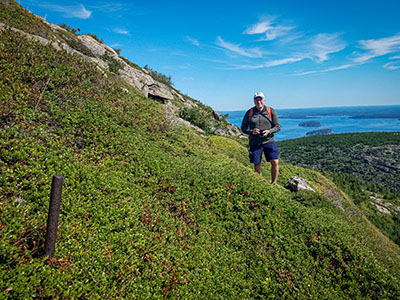 Looking northeast from the site of the carved cross on Cadillac's east face