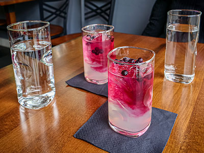 Blueberry lemonade vodka cocktails