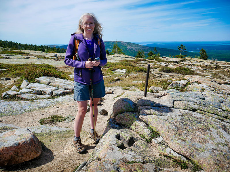 At the carved cross along the North Ridge Trail