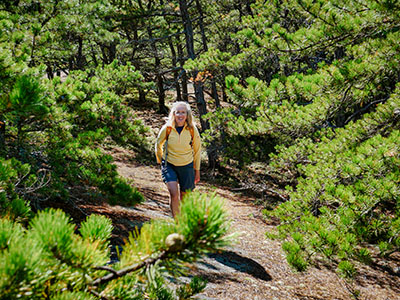 Zhanna explores on Kebo Mountain