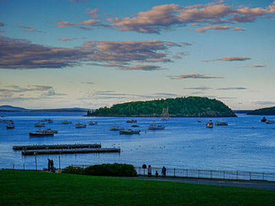 Waterfront scene and Sheep Porcupine Island