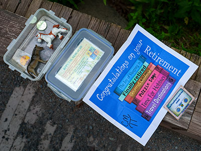 The contents of this cache at the time of our visit.